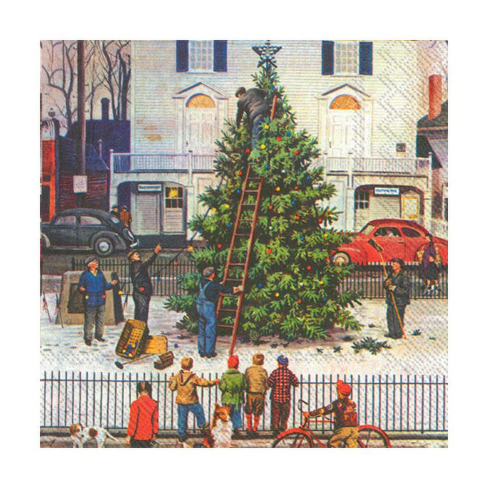 Tree in Town Square Beverage Cocktail Napkins – 2 Packets