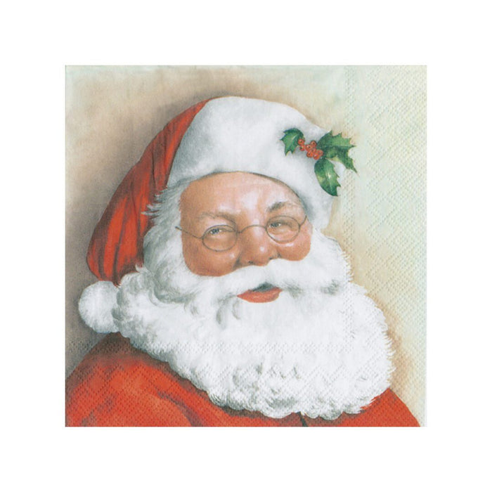Jolly Santa Claus Cocktail Paper Napkins – 2 Packets