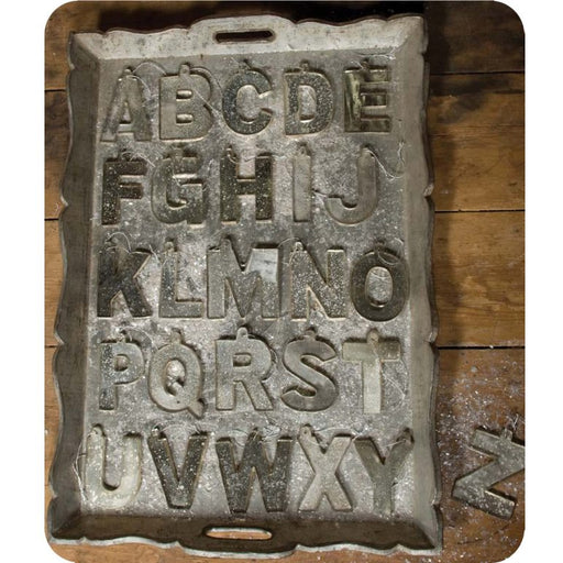 Aged Mirrored Letter Ornaments