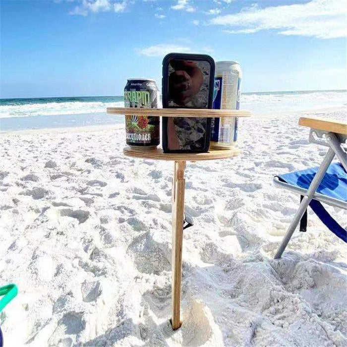 Wood Picnic Collapsible Drinks Table