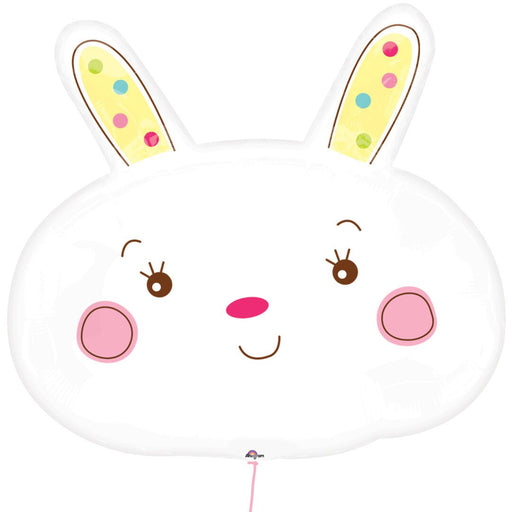 White Little Bunny Foil Balloon