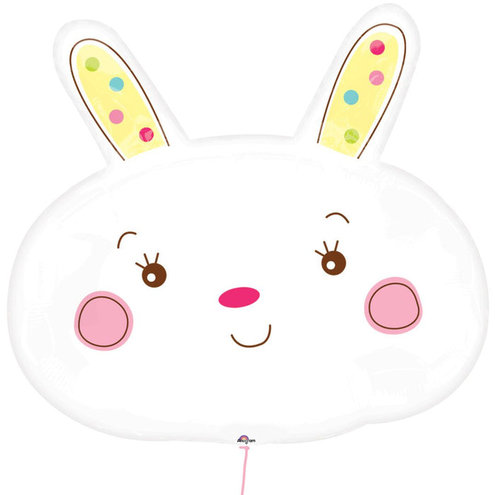 White Little Bunny Foil Balloon