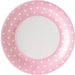 Pink and White Polka Dot Dinner Paper Plates