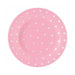 Pink and White Polka Dot Dessert Paper Plates