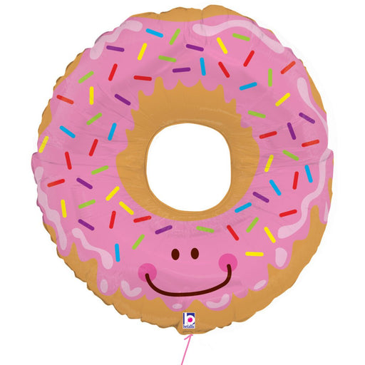 Pink Sprinkled Glazed Donut Foil Balloon