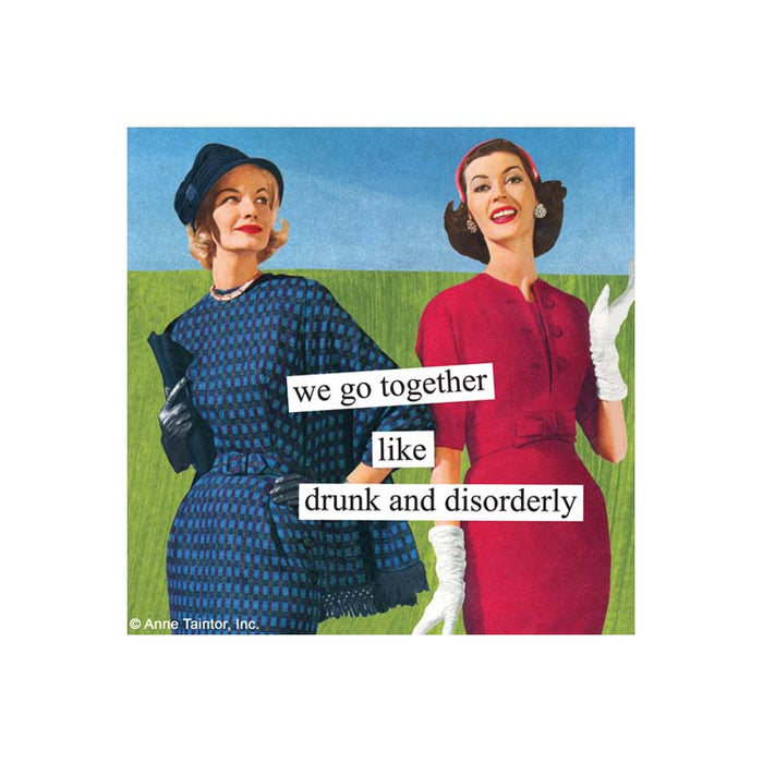 We Go Together Like Drunk and Disorderly Cocktail Paper Napkins – 2 Packets