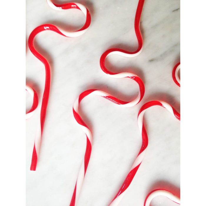 Red and White Swirly Plastic Krazy Straws