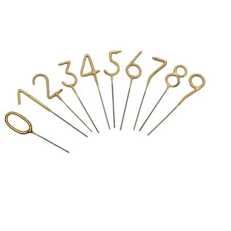 Mini Gold Number Sparkler Candles
