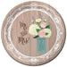 Mr. and Mrs. Lace Bouquet Dinner Paper Plates