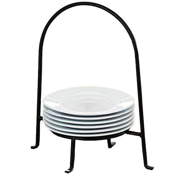 White Appetizer Plates with Caddy