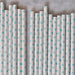 Light Blue Tiny Dot Paper Straws Set of 23