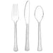 Clear Extra Heavy Weight Cutlery Set