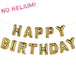 Happy Birthday Gold Balloon Banner