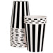 Black and White Stripes Paper Cups