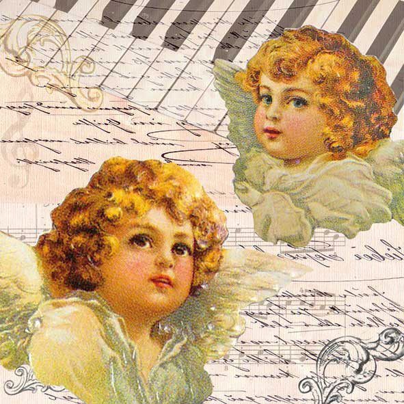 Angel Faces Dinner Napkins – 1 Packet