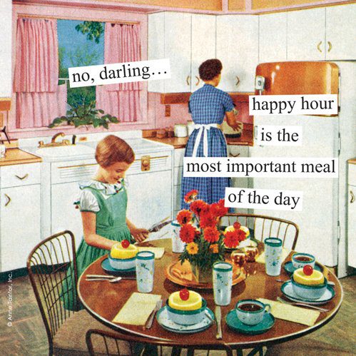 Happy Hour Is The Most Important Meal Cocktails Napkins  – 2 Packets