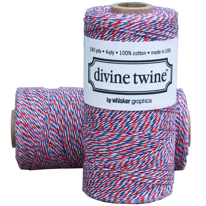 Airmail Bakers Twine – Red and Blue Twine for Crafting and Decorating