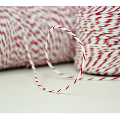 Cherry and White Bakers Twine