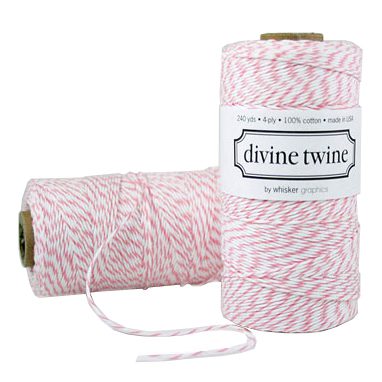 Pink and White Bakers Twine – Ideal for Crafting and Baking