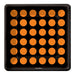 Just Dots Black and Orange Dessert Plates