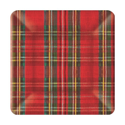 Red Tartan Dessert Paper Plates