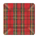 Red Tartan Dessert Paper Plates