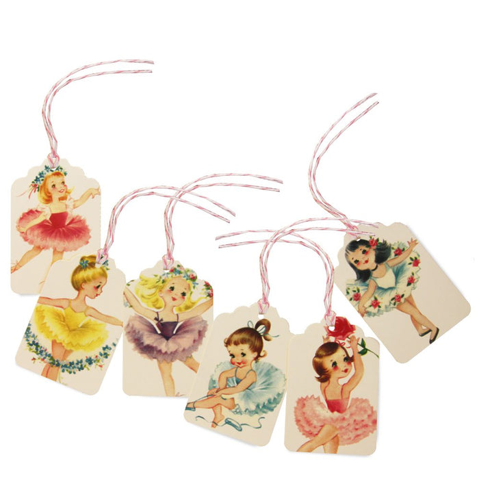 Vintage Ballerina Set of 6 Marking Tags