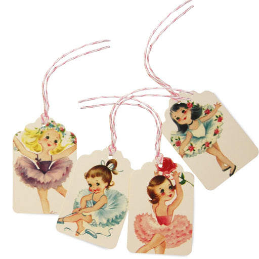Vintage Ballerina Set of 6 Marking Tags