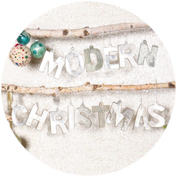 MODERN CHRISTMAS Metal Mirror Ornaments