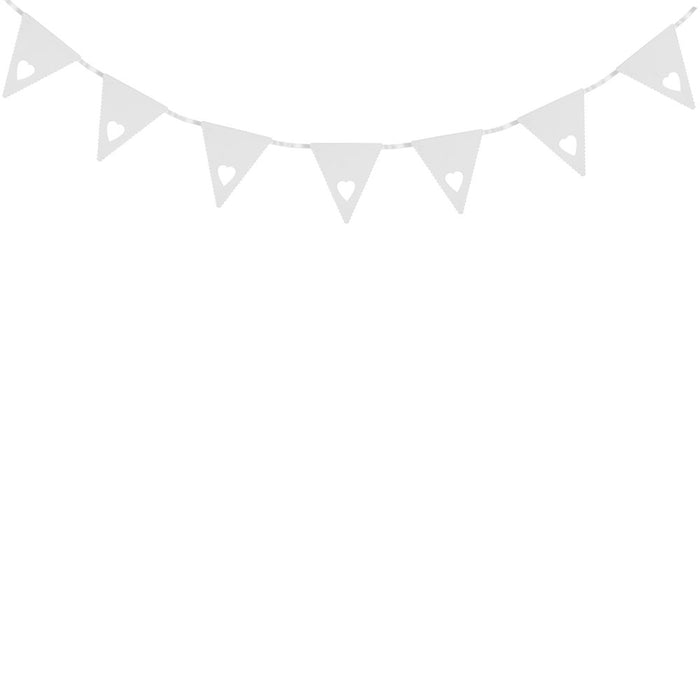 White Heart Bunting