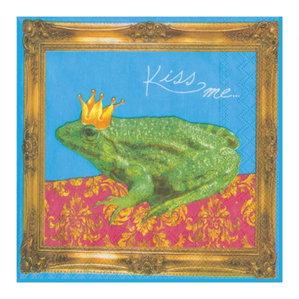 Kiss Me Frog Cocktail Napkins – 2 Packets