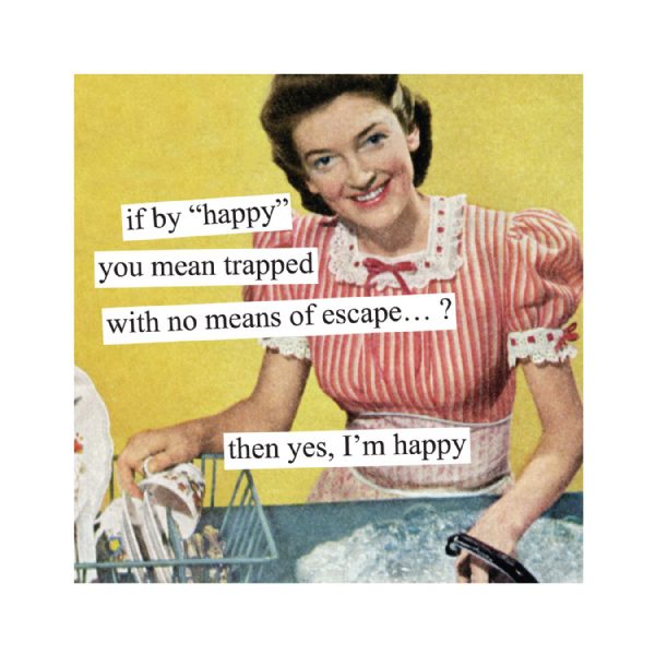 If by "happy" you mean trapped ...? Cocktail Napkins – 2 Packets