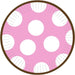 Baby Pink and White Large Polka Dots Dinner Paper Plates