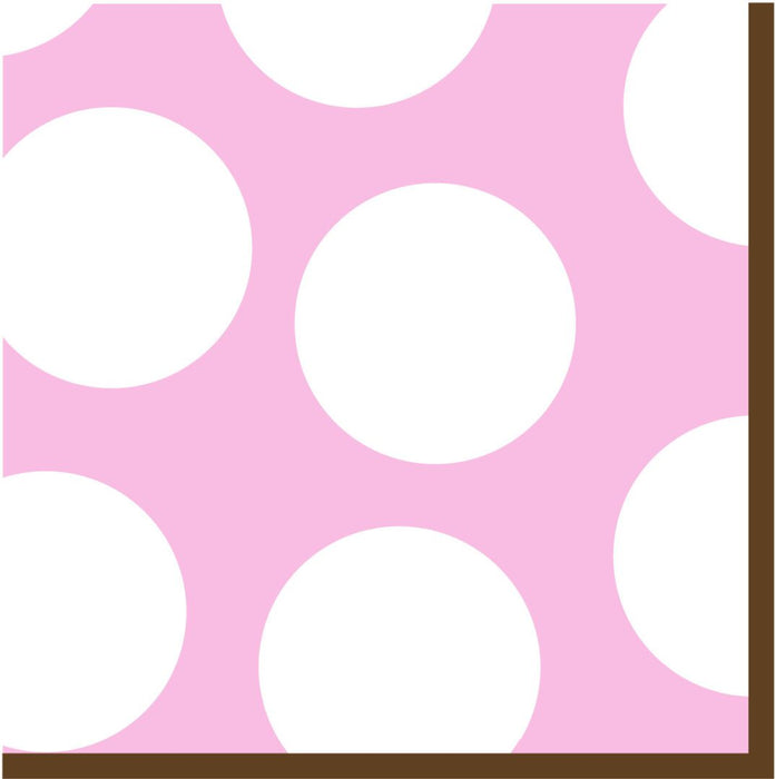 Baby Pink and White Polka Dot Luncheon Paper Napkins – 2 Packets