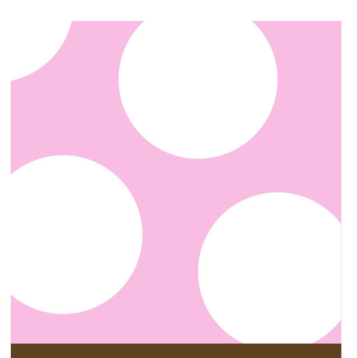 Baby Pink and White Polka Dot Beverage Paper Napkins  – 2 Packets