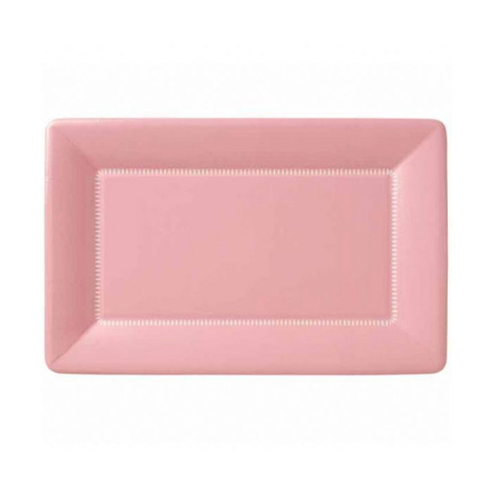 Soft Pink Dessert Rectangular Cafe Paper Plates