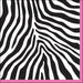 Zebra black and white luncheon paper napkins with a thin pink border, perfect for adding a fun and elegant touch to any dining occasion