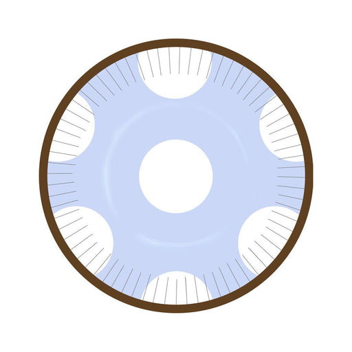 Large Dot Baby Blue Dessert Paper Plates