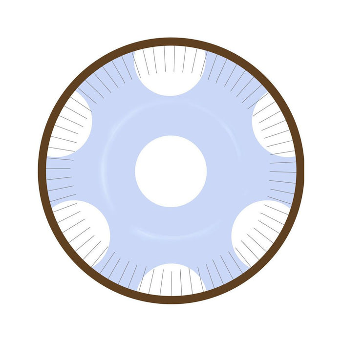 Large Dot Baby Blue Dessert Paper Plates