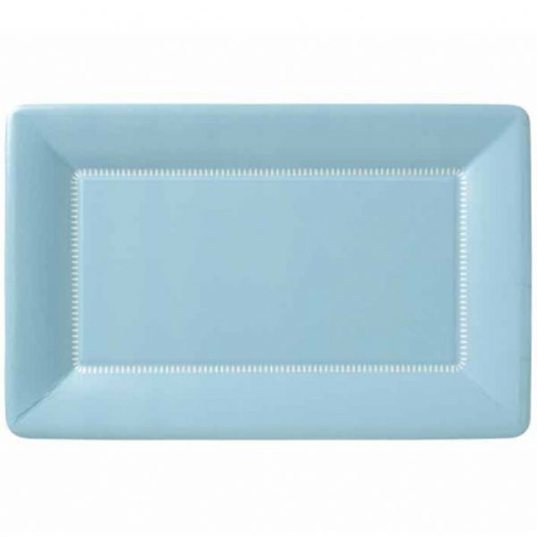 Soft Blue Dinner Rectangle Paper Plates