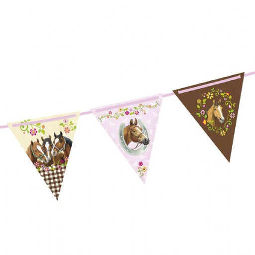 Pink Horses Flag Banner