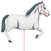 Oversized White Horse Foil Balloon
