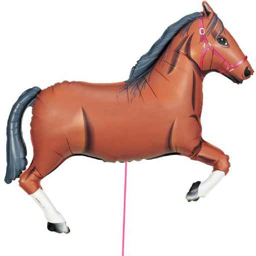 Oversized Brown Horse Foil Balloon