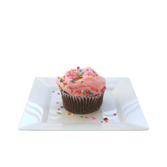 Square Plastic White 6.5" Dessert Plates