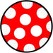 Red and White Polka Dots Dinner Paper Plates