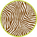Zebra Cocoa Dinner Paper Plates