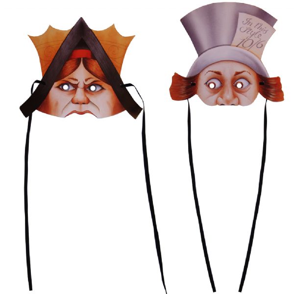 Alice in Wonderland Masks Set of 8