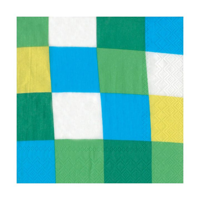 Summer Squares Green Cocktail Napkins - 2 Packets