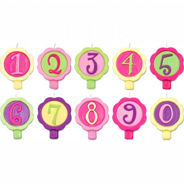 Sweet Scallop Number Candles