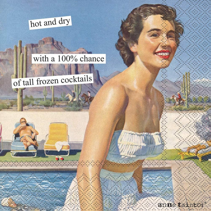 Hot and Dry Cocktail Napkins by Anne Taintor – 2 Packets
